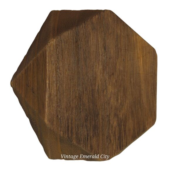 Vtg Handblown Cruet Mini Pitcher 4 In Amber Crackle Art Glass & Wooden Base Set - Picture 7 of 14